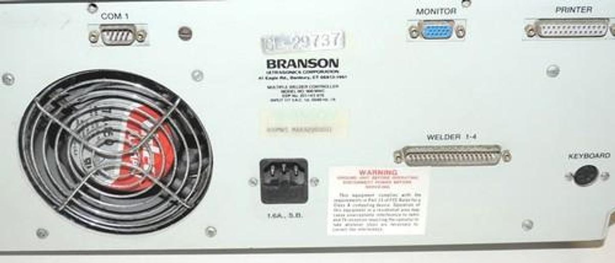 Used BRANSON 900 MWC MULTIPLE WELDER CONTROLLER EDP NO. 201-143-078 117 VAC 50/60HZ
