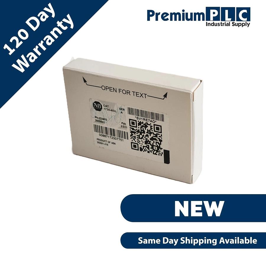 Used NEW ALLEN BRADLEY 1734-4IOL /A POINT I/O 4-CHANNEL IO-LINK MASTER MODULE 2022