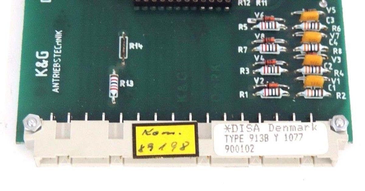 Used K & G DISA D+RK RAMP CARD 510-3571,9138 Y 1077, DRK