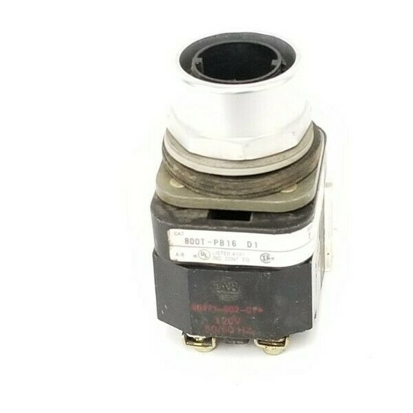 Used ALLEN BRADLEY 800T-PB16D1 PUSHBUTTON SWITCH 120V 50-60HZ W/O LAMP 755 800T-XD1
