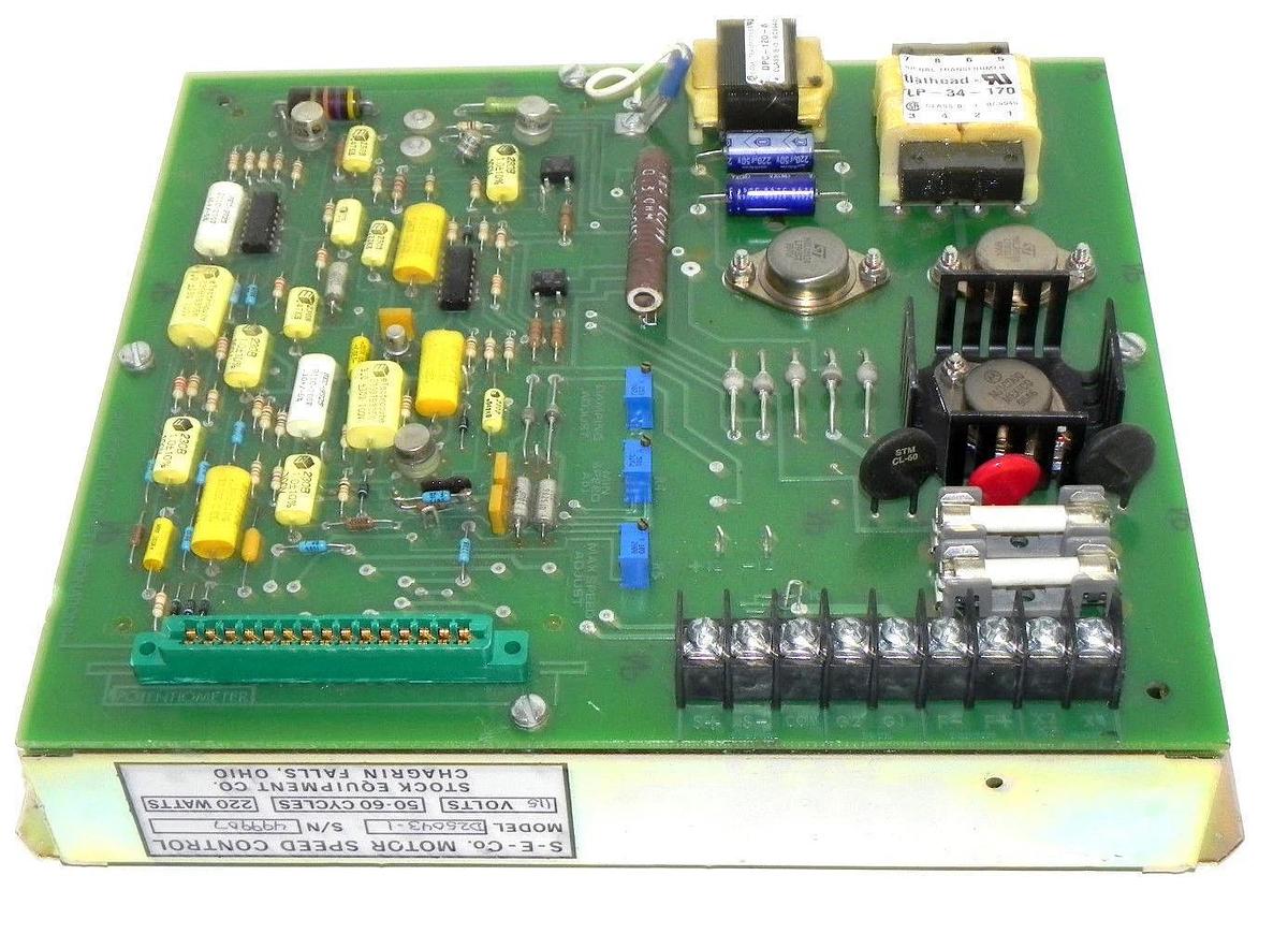 Used STOCK EQUIPMENT COMPANY D25043-1 MOTOR SPEED CONTROL 115VOLTS 220WATTS D250431