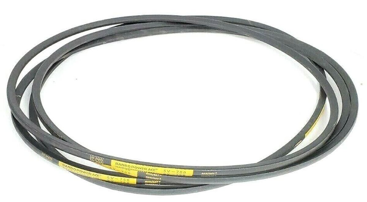 Used LOT OF 4 NEW BANDO 5V-750 V-BELTS COGGED 75INCH OD 5/8IN WIDTH