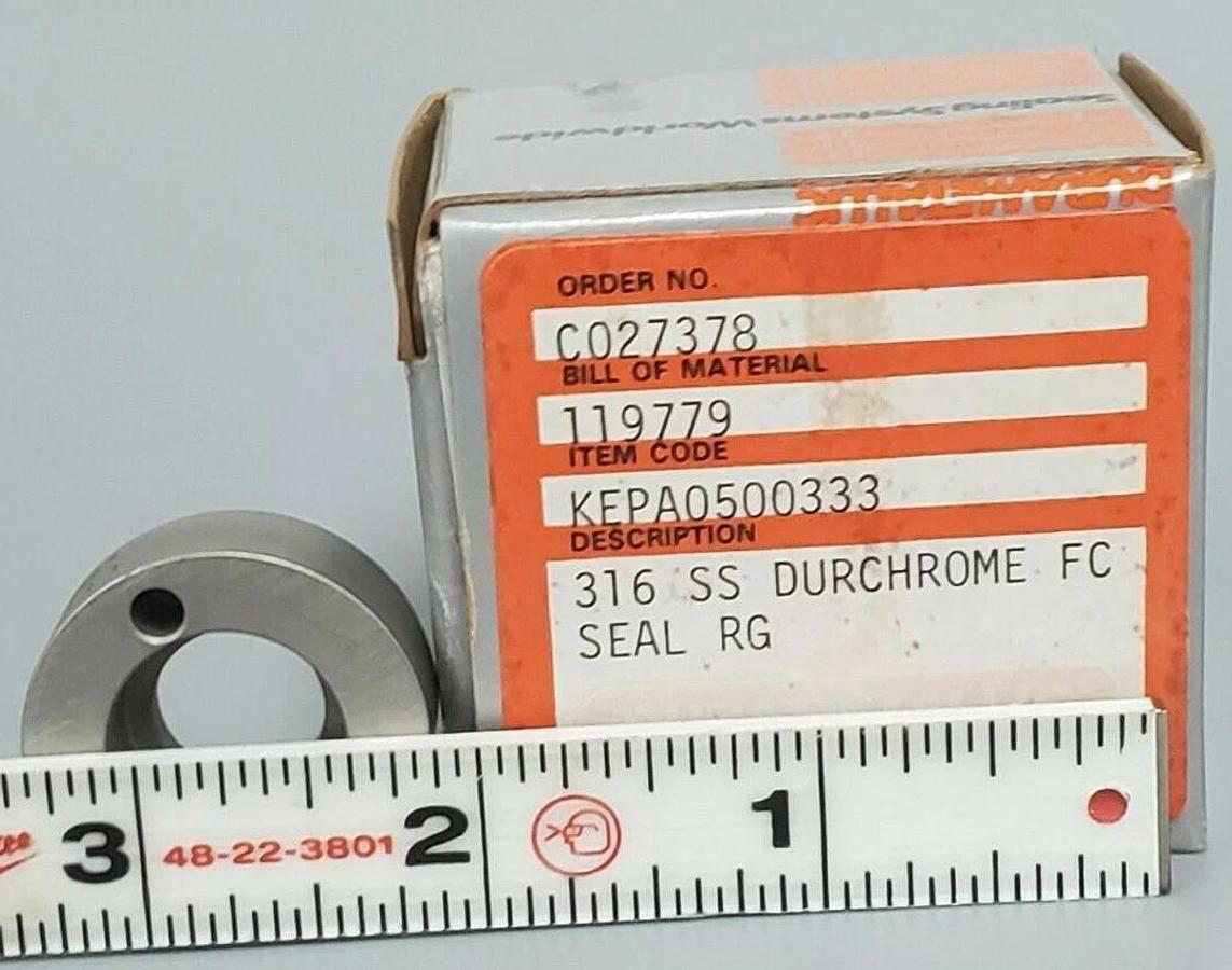 Used NIB DURAMETALLIC KEPA0500333 316 SS DURCHROME FC SEAL RING