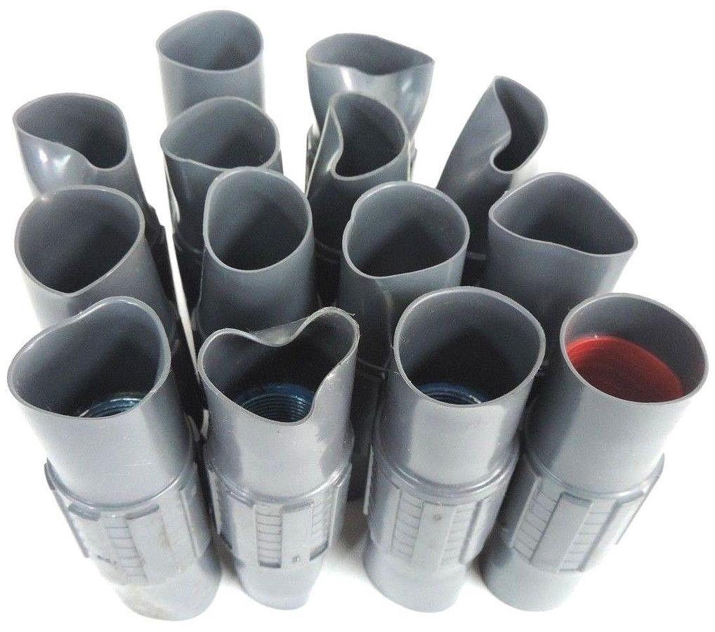 Used LOT OF 14 NEW 3/4" OCAL PVC COATED THREADED UNDERGROUND COUPLINGS
