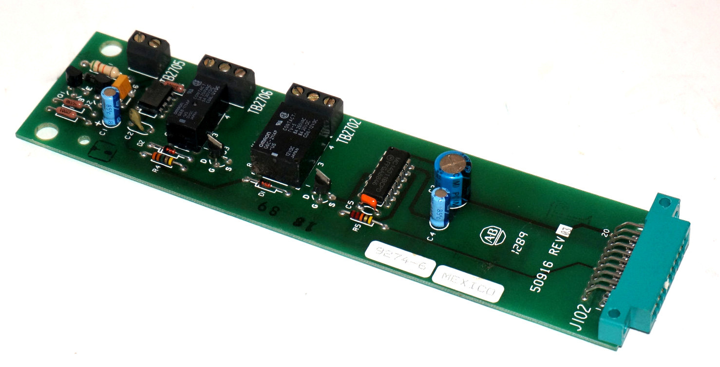 Used ALLEN BRADLEY 50616 TRIP CONTROL BOARD REV. 02
