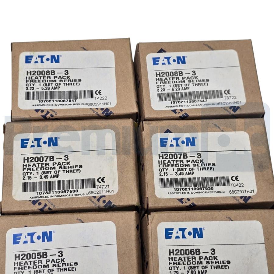 Used Lot of 10 Eaton Freedom Series Heater Pack Sets | H2003B-3 to H2008B-3 | NSMP