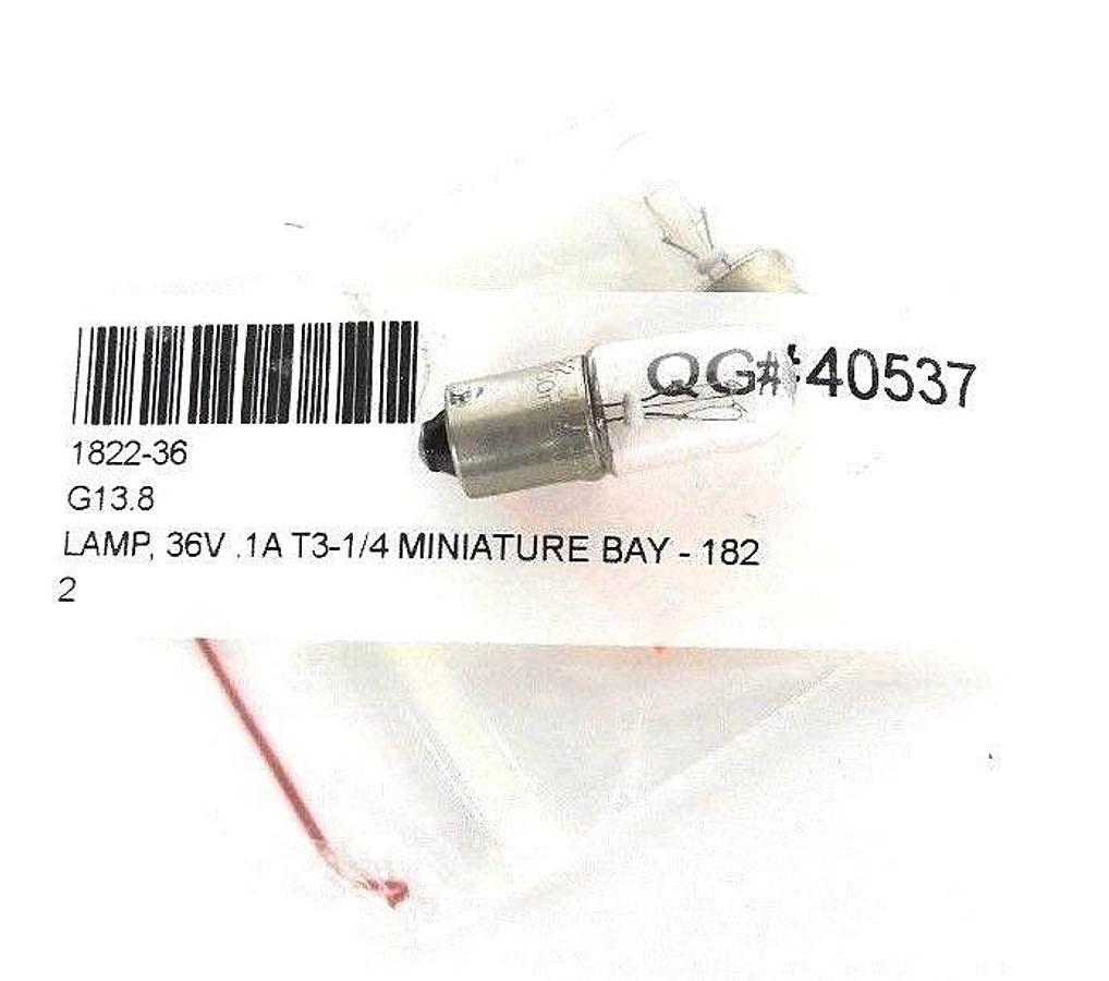 LOT OF 13 NEW GENERIC 1822 LAMP BULB, 36V .1A T3-1/4 MINIATURE BAY