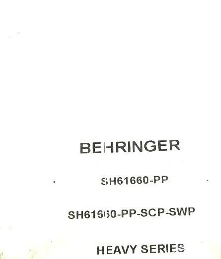NEW BEHRINGER SH61660-PP HEAVY SERIES CLAMP SH61660-PP-SCP-SWP 1-1/4'' CARBON