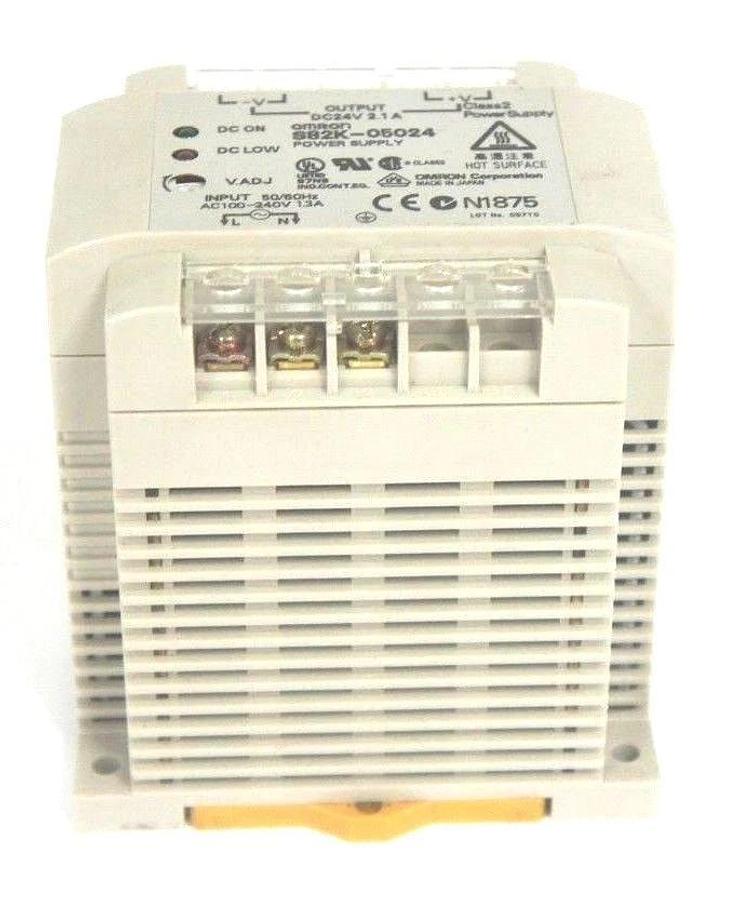 Used OMRON S82K-05024 POWER SUPPLY, INPUT: 100-240VAC 1.3A, OUTPUT: 24VDC 2.1A