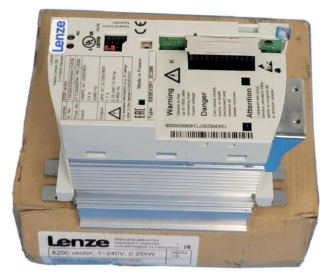 Used LENZE E82EV251K2C200 FREQUENCY INVERTER INVERTER SERIES 8200 VECTOR