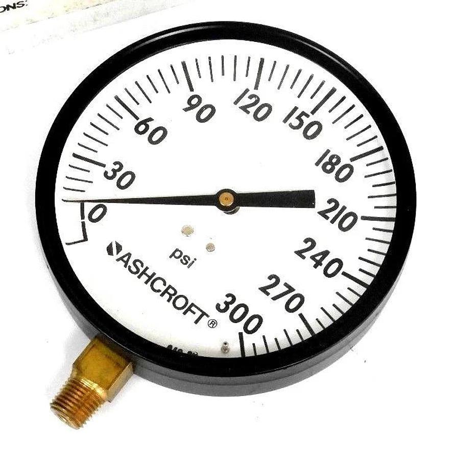 NIB ASHCROFT 45W1000 H 02L 300# PRESSURE GAUGE 4 1/2" 45W1000H02L
