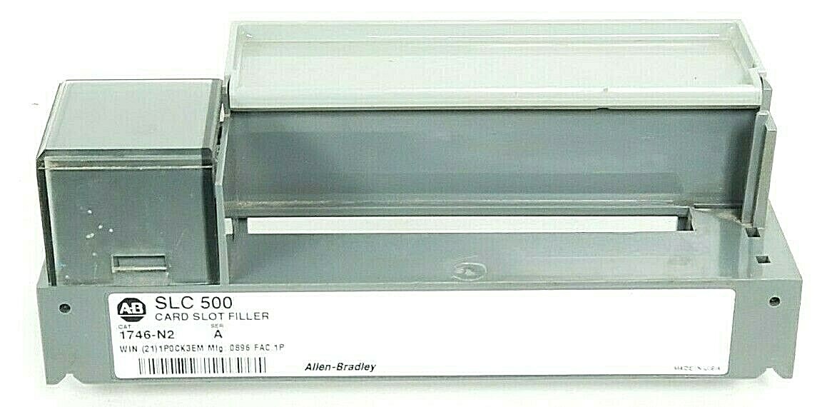 Used ALLEN BRADLEY 1746-N2 CARD SLOT FILLER 1746N2, SER. A WITH DOOR