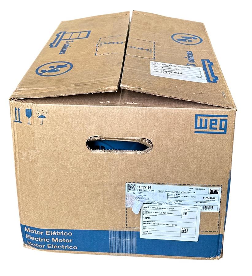 Used WEG 14325198 / 00212XT3E184T / 2HP06P182/4T EXPLOSION PROOF MOTOR 1.5kW/2HP NSMP