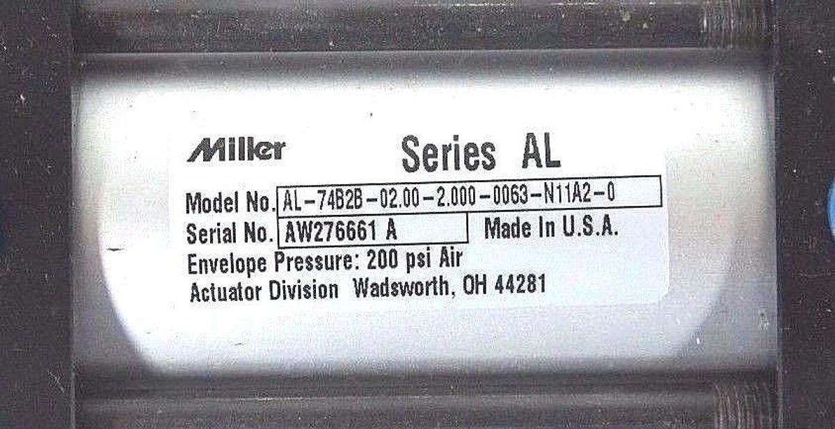 NEW MILLER AL-74B2B-02.00-2.000-0063-N11A2-0 CYLINDER W/ (2) CKD RO SENSOR
