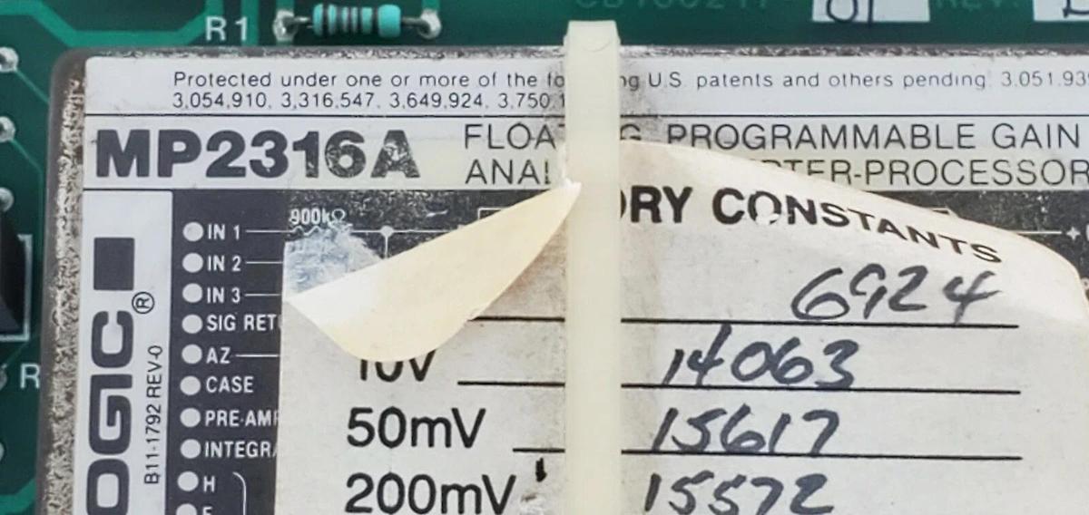 Used WESTRONICS CB100217-01 REV. D ADC BOARD