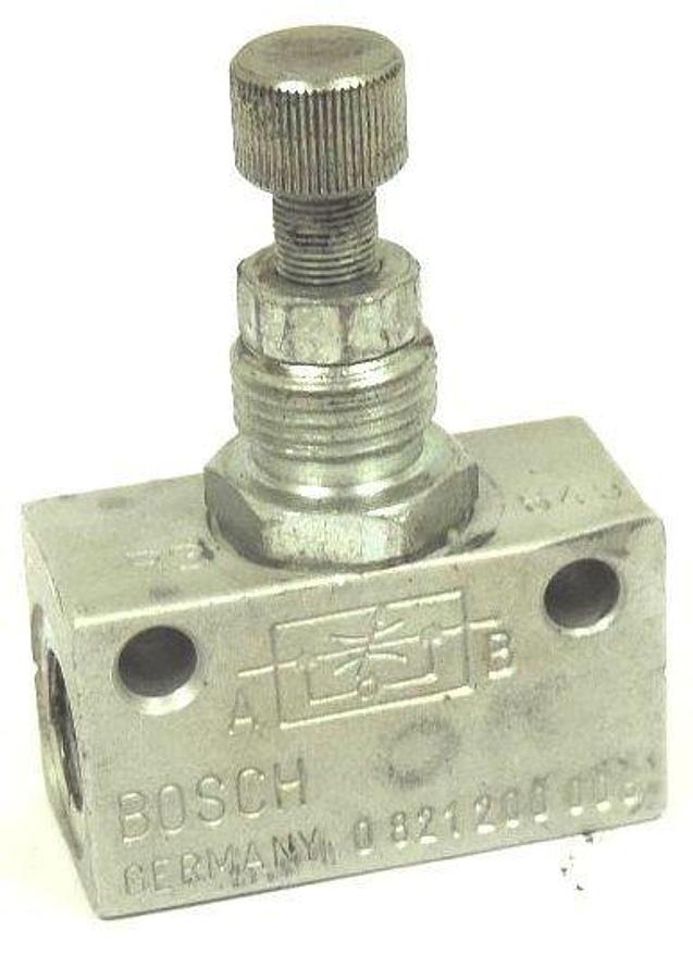 Used BOSCH 0821200008 FLOW CONTROL VALVE PORT 1/2 G1/8 THROTTLE 2MM, 0 821 200 008