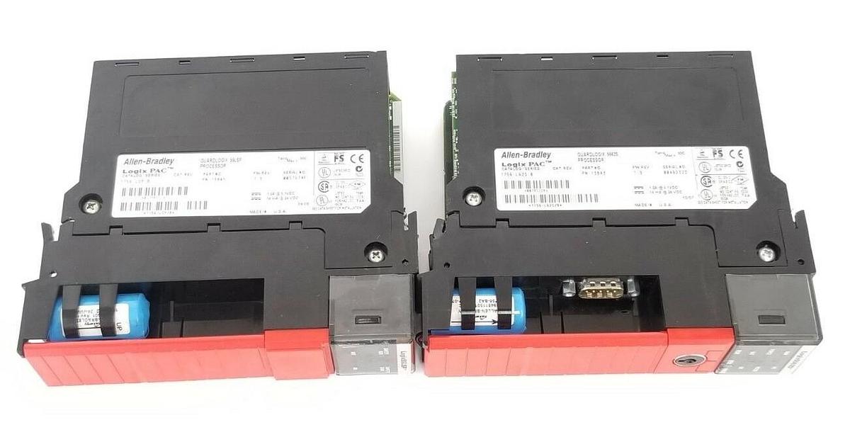 Used ALLEN BRADLEY 1756-L62S & 1756-LSP GUARDLOGIX PROCESSORS SER. B (DAMAGED)