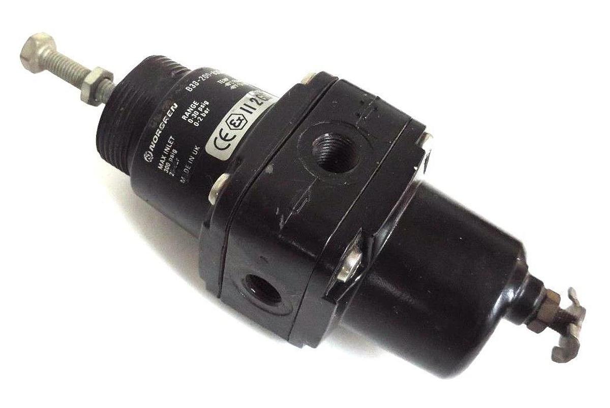 Used NORGREN B38-200-B2CA FILTER REGULATOR 1/4 NPT 300 PSI, B38200B2CA