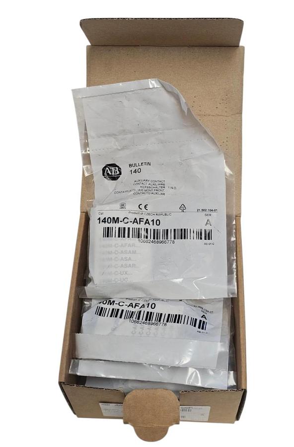 Used BOX OF 10 NEW ALLEN BRADLEY 140M-C-AFA10 AUXILIARY CONTACTS 140MCAFA10 SER. A