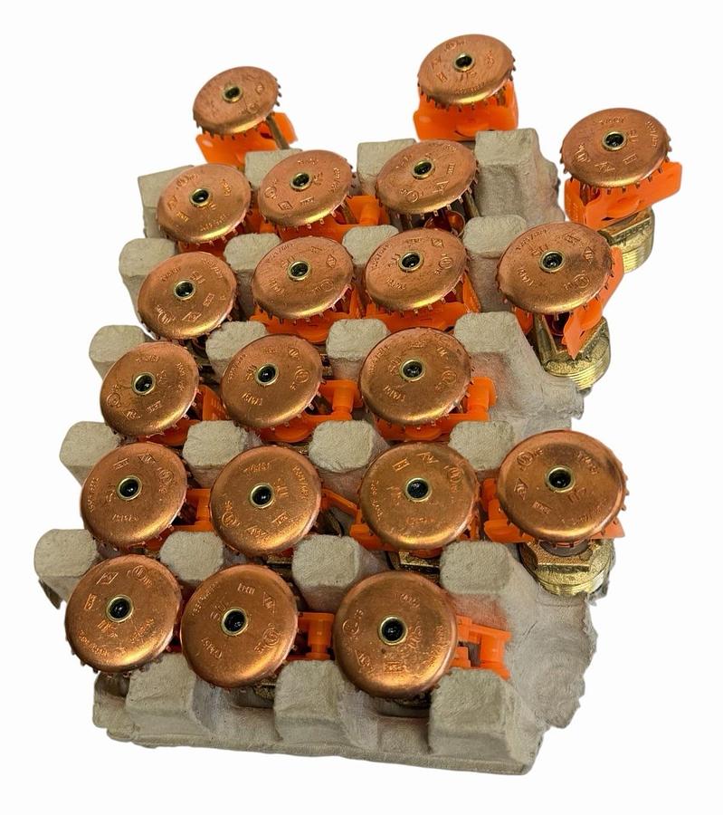 Used (20) TYCO TY4151 Upright Sprinklers | SR | 8.0K | Brass | 155F | 57-590-1-155