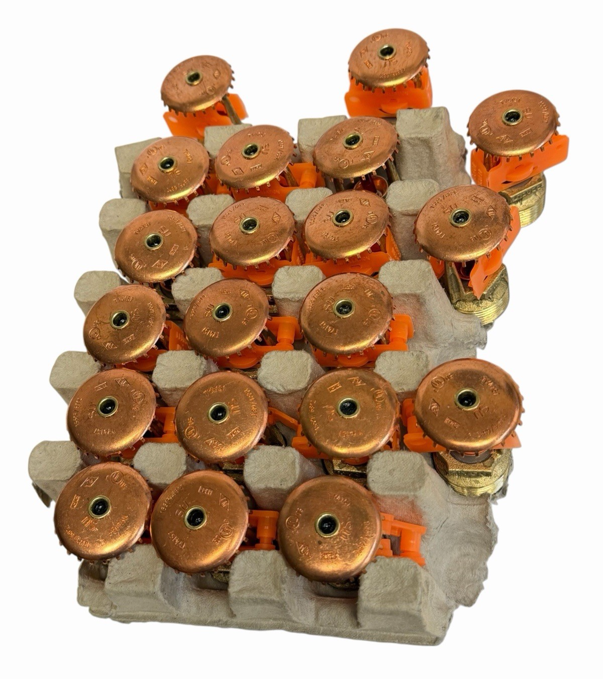 Used (20) TYCO TY4151 Upright Sprinklers | SR | 8.0K | Brass | 155F | 57-590-1-155