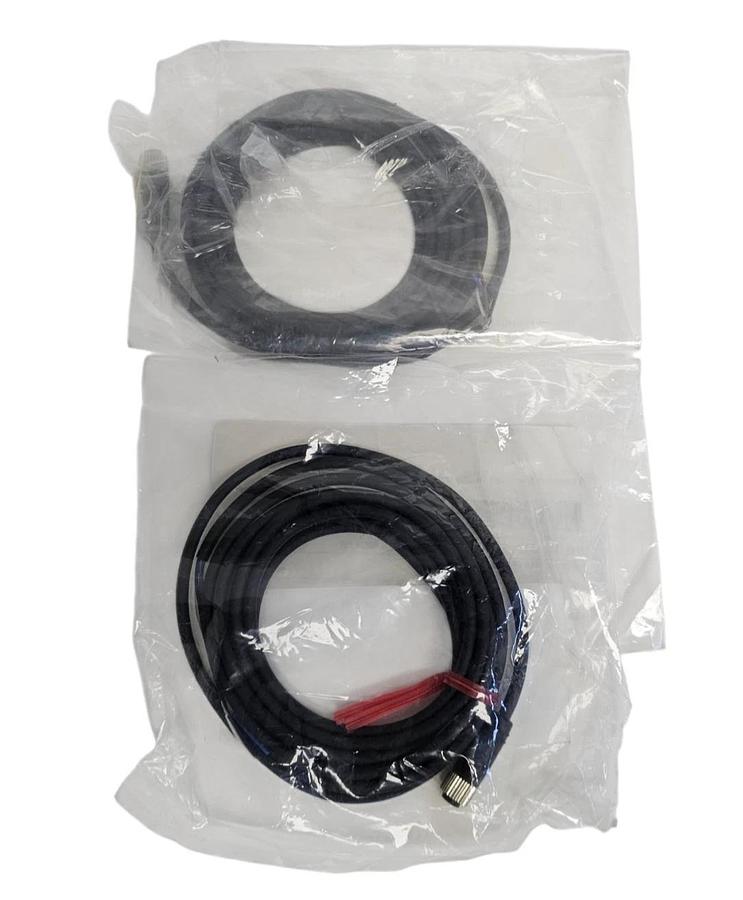 Used LOT OF 2 NEW KEYENCE OP-73864 CABLES FIBER OPTIC M8 STRAIGHT CONNECTOR 2M LENGTH