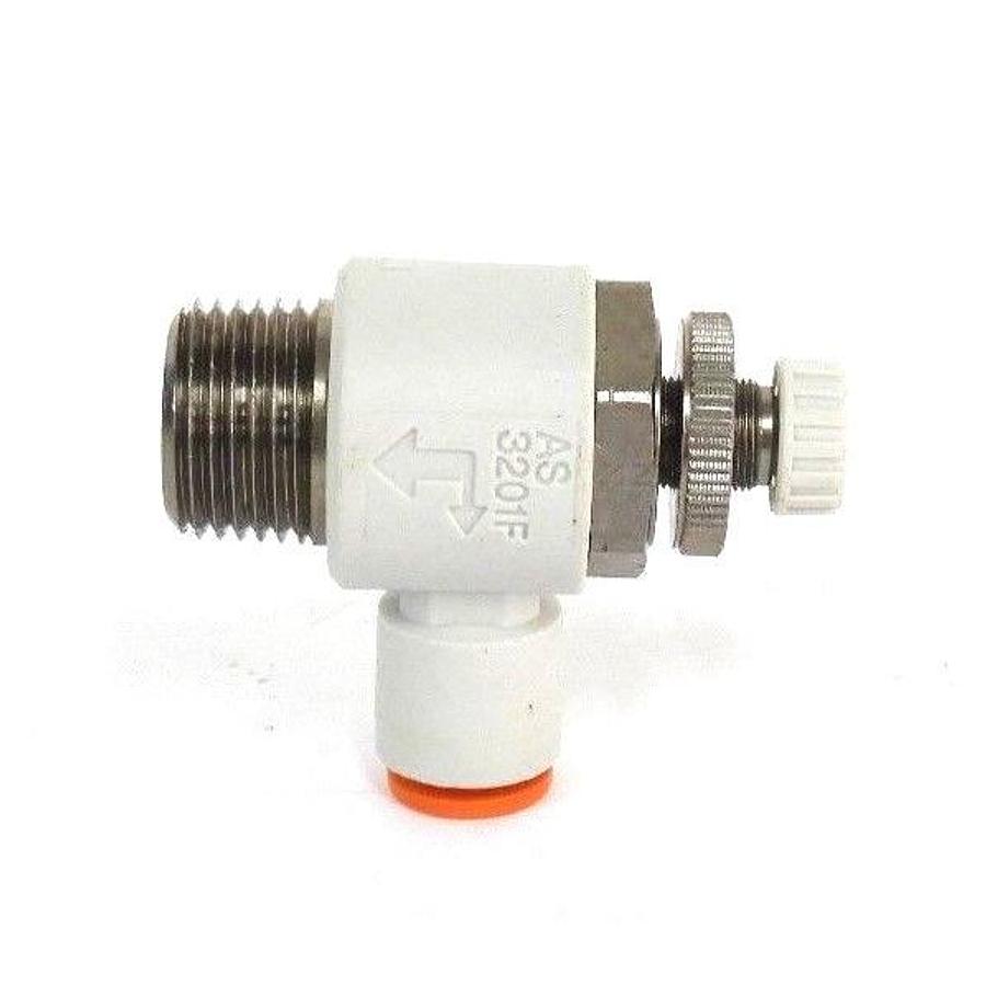 Used NEW SMC AS3201F PNEUMATIC FLOW CONTROL VALVE 3/8"