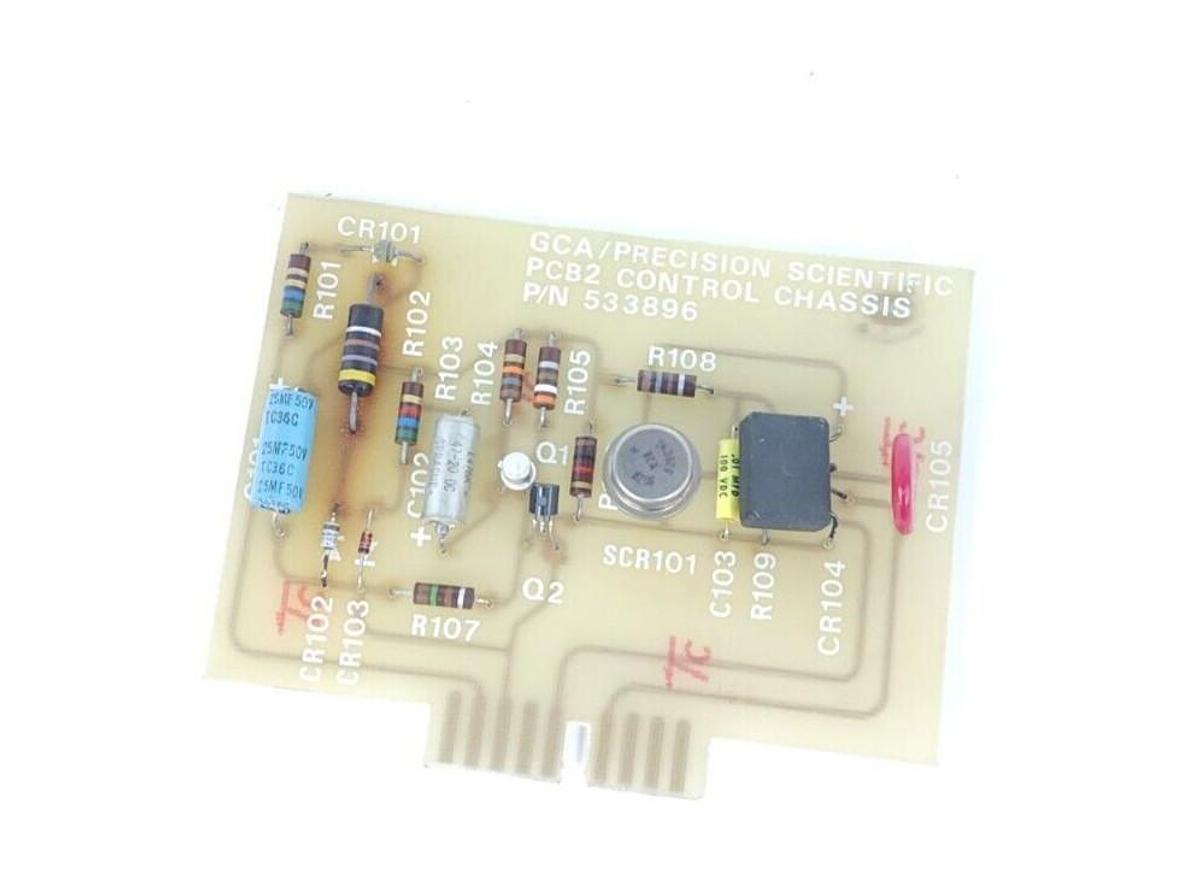 Used GCA / PRECISION SCIENTIFIC PCB2 CONTROL CHASSIS BOARD P/N: 533896