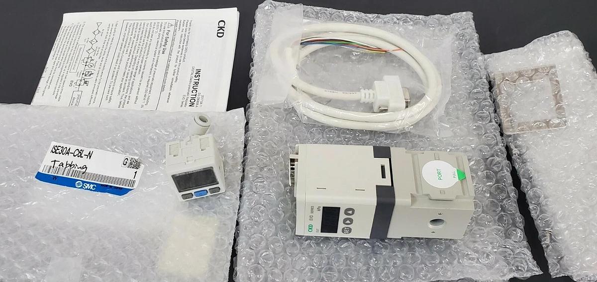 Used NIB CKD EVD-1500-208SN-C1L1-3 DIGITAL ELECTRO PNEUMATIC REGULATOR ISE30A-C6L-N
