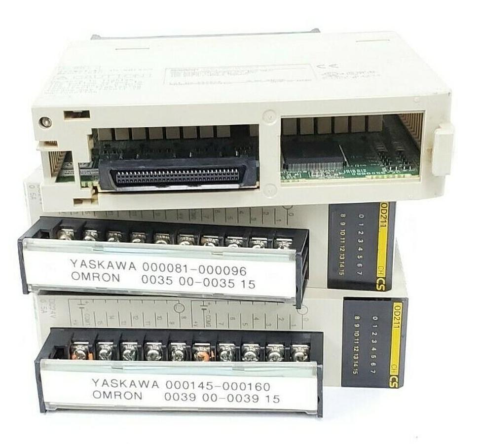 Used LOT OF 3 OMRON CS1W-OD211 OUTPUT UNITS CS1WOD211, 24V DC