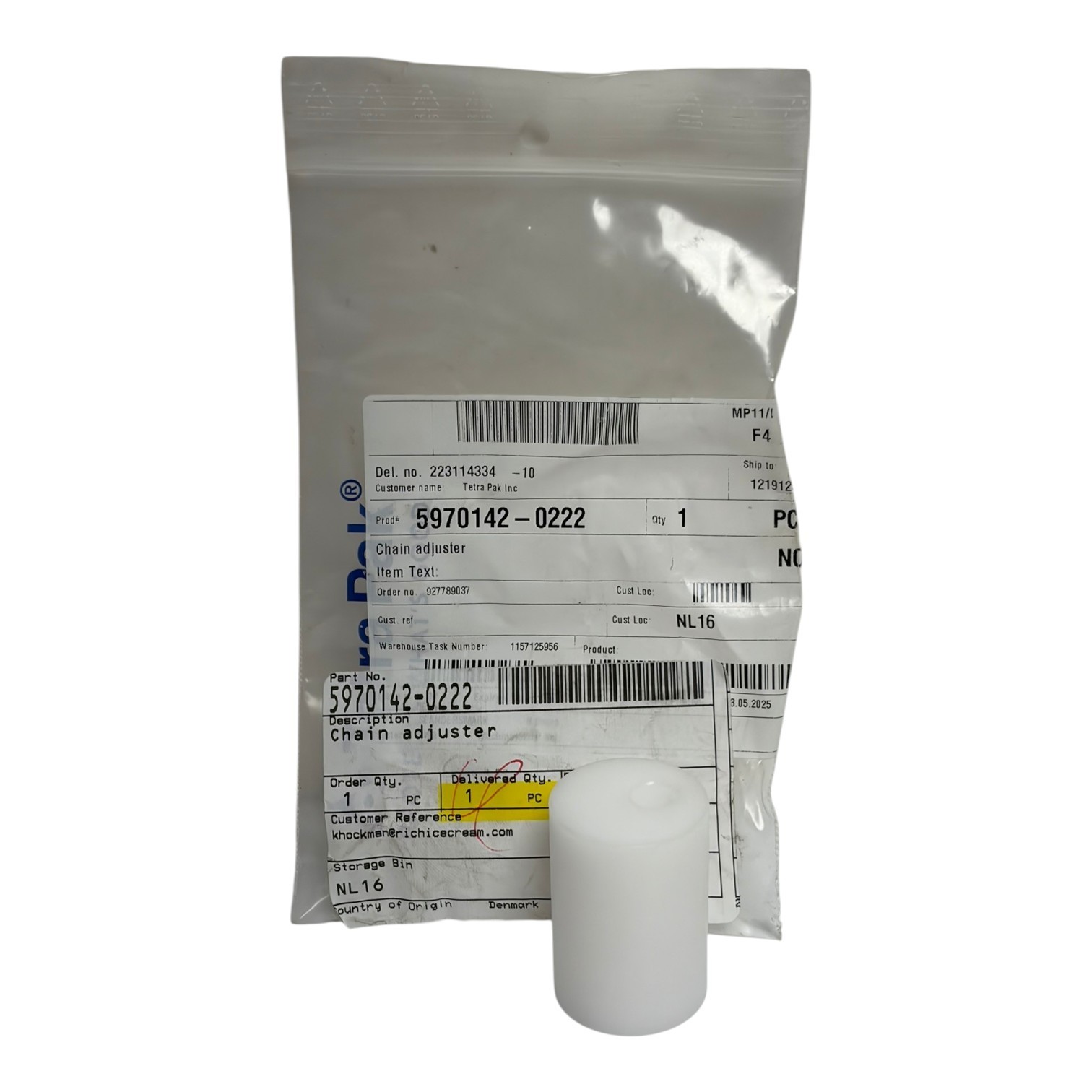 Used Genuine Tetra Pak 5970142-0222 Chain Adjuster Ice Cream Equipment Denmark New