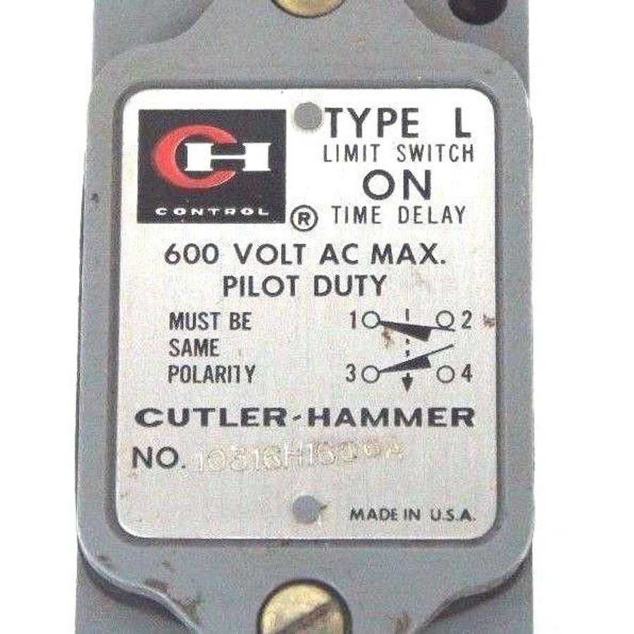 Used CUTLER-HAMMER 10316H1600A LIMIT SWITCH ONLY TYPE L, 600V