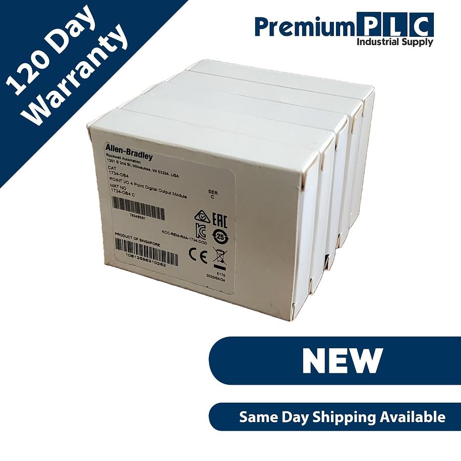 Used LOT OF 5 NIB ALLEN BRADLEY 1734-OB4 /C POINT I/O 4-POINT DIGITAL OUTPUT MODULES