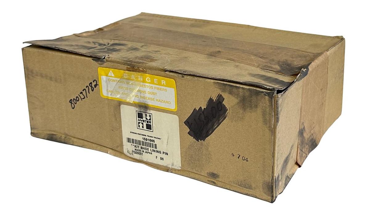 Used NEW HYSTER YALE 1591665 / 800137782 OEM BRAKE SHOE SET LINING KIT FOR FORKLIFT