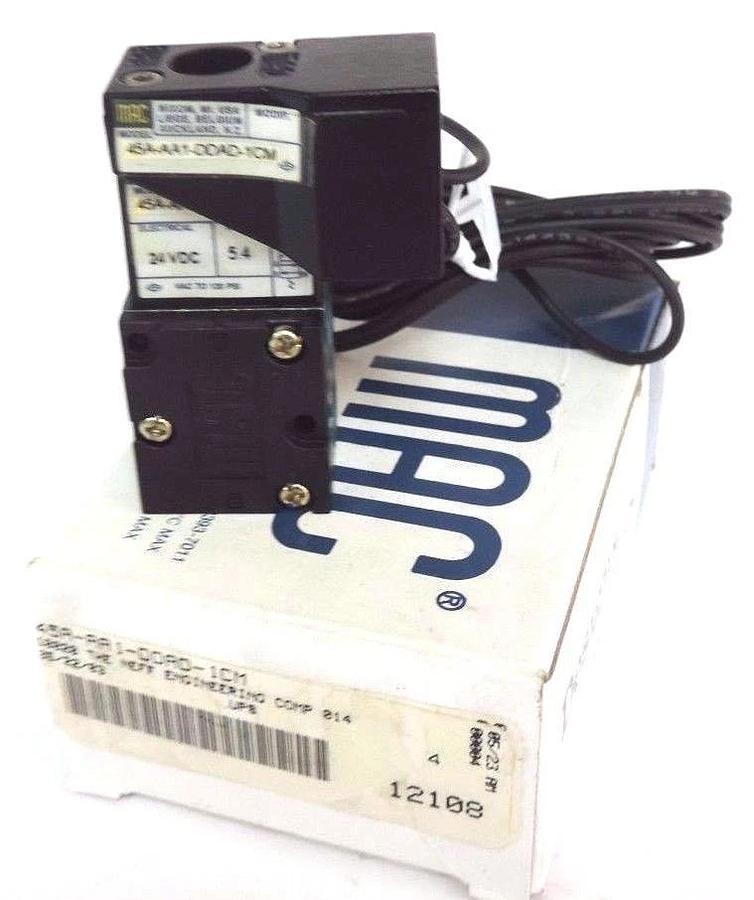 Used NIB MAC 45A-AA1-DDAD-1CM VALVE 45AAA1DDAD1CM 24VDC 5.4 WATTS