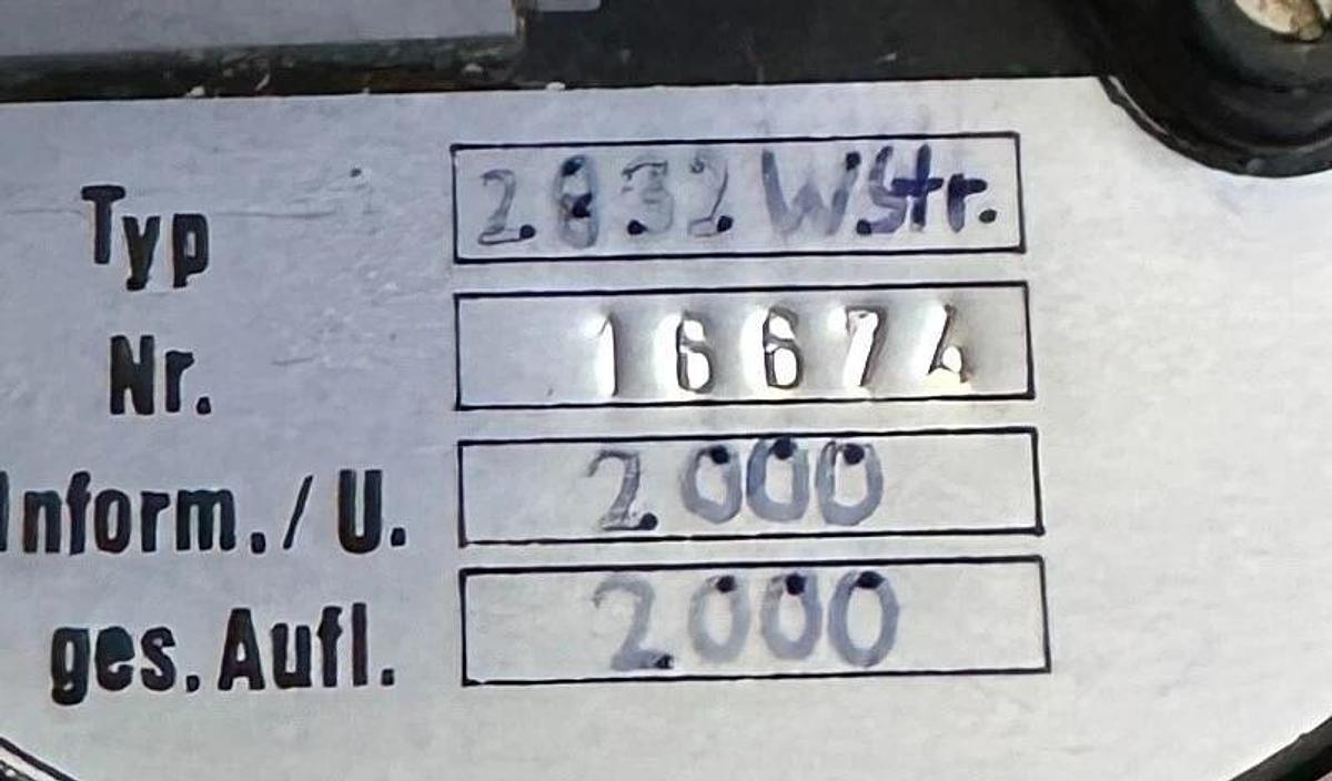 Used FRABA KOLN 2832WSTR / 2832 ABSOLUTE DIGITISER/ENCODER PETHERICK CODE 2000