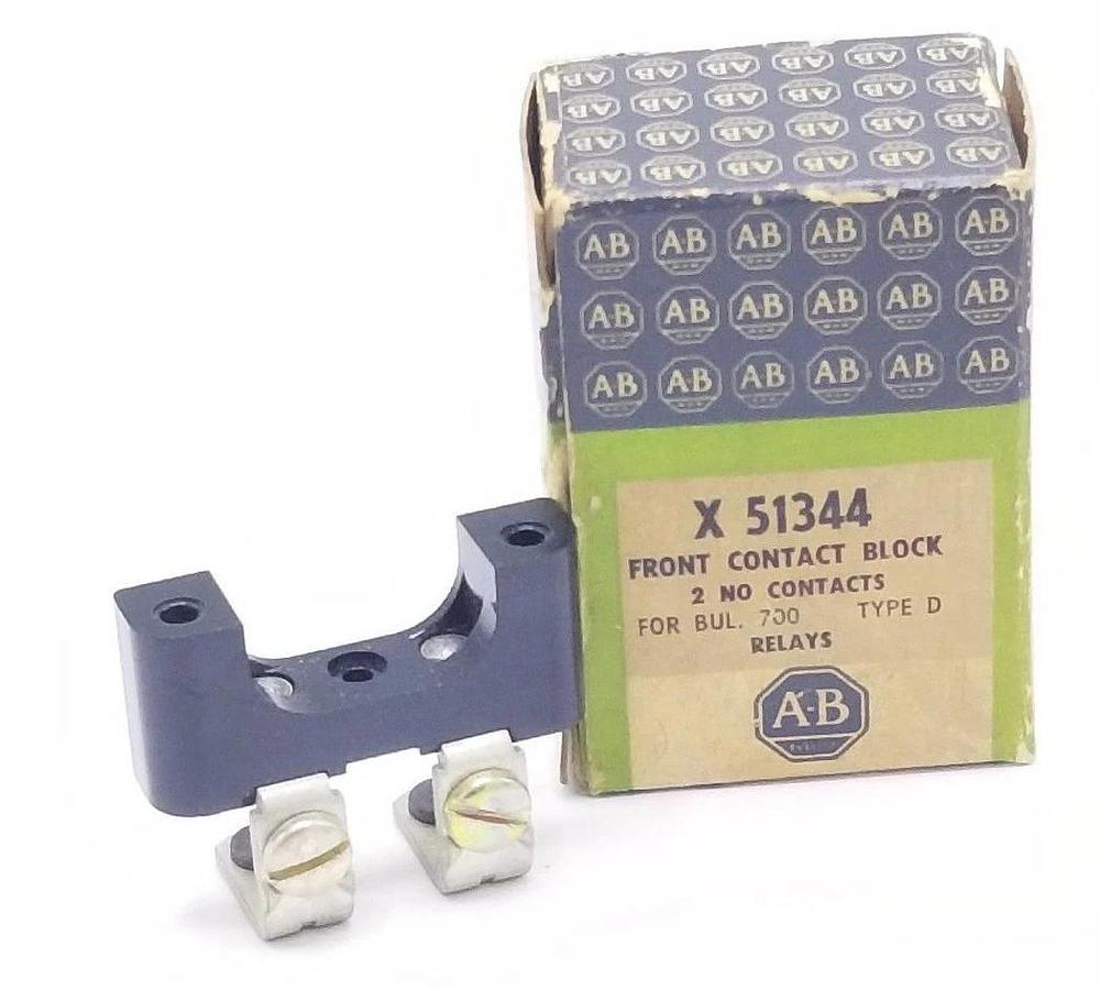 Used NIB ALLEN BRADLEY X51344 FRONT CONTACT BLOCK TYPE D