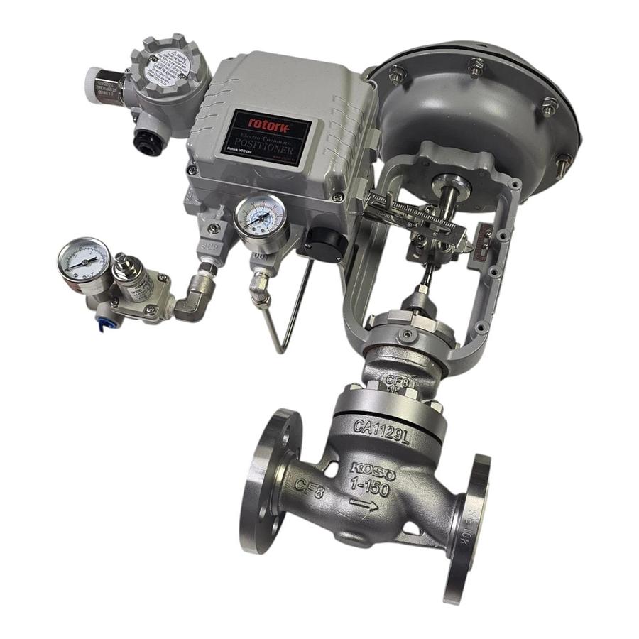 Koso 501T 1" x 3/4" S/S Control Globe Valve w/ Rotork YT-1000 E/P Positioner NEW