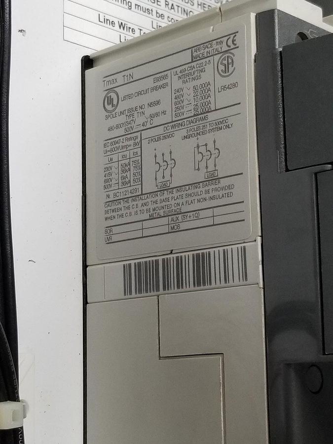 Used POWERHOUSE ELECTRIC / MARLEY COOLING BN-901477 ENCLOSURE SACE TMAX T1N , OH-J