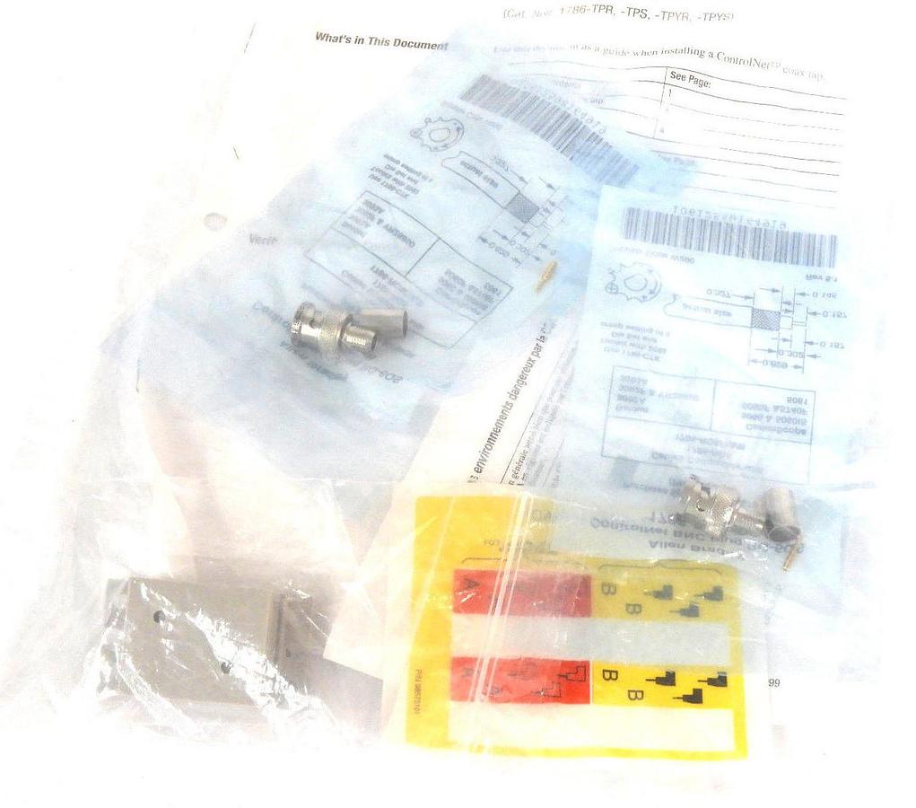 Used NEW ALLEN BRADLEY 1786-BNC SER. B CONTROLNET BNC KIT 1786BNC
