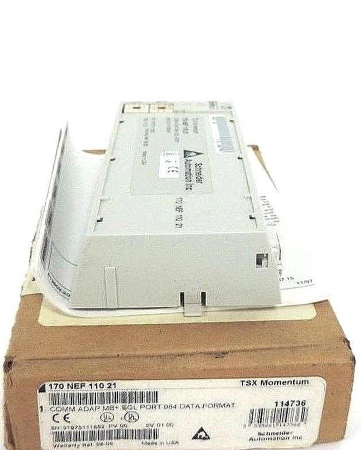 Used NIB SCHNEIDER MODICON 170NEF11021 COMM ADAP MB+ SGL PORT 984 DATA FORMAT