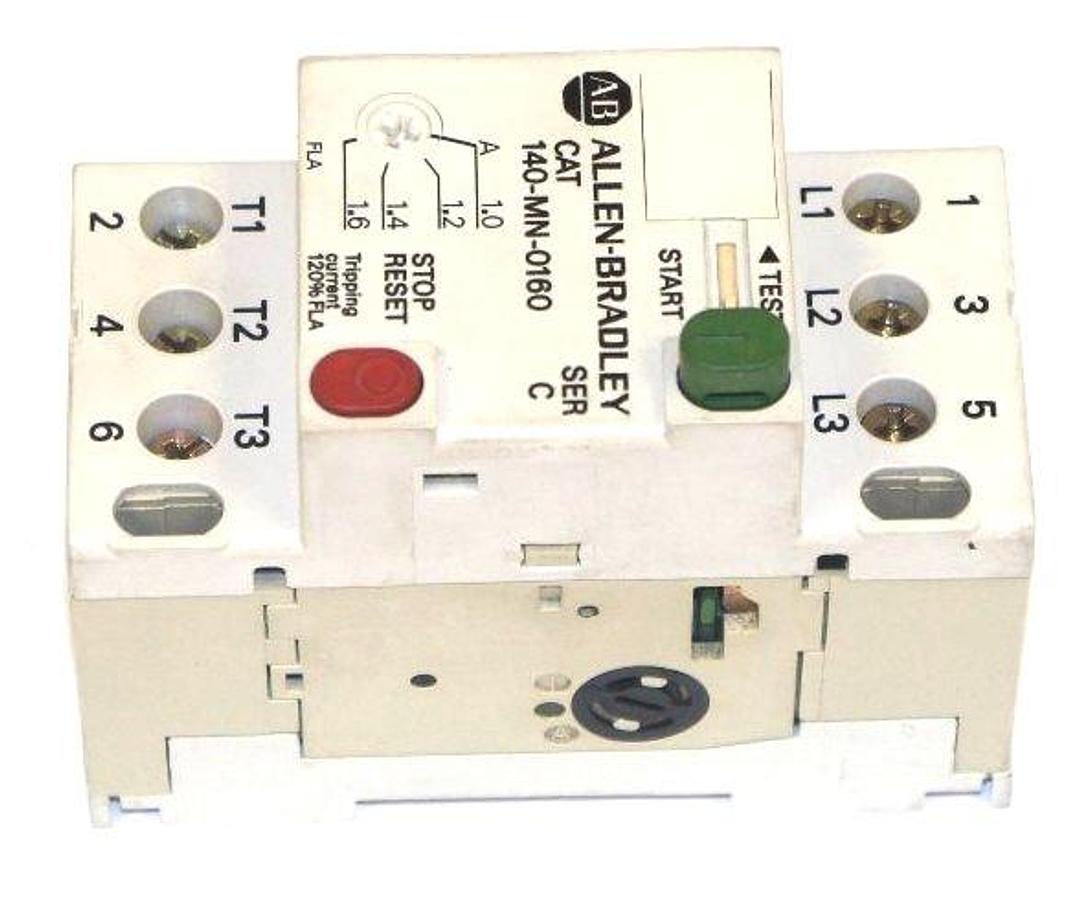 Used ALLEN BRADLEY 140-MN-0160 STARTER MANUAL MOTOR 140MN0160 SER. C