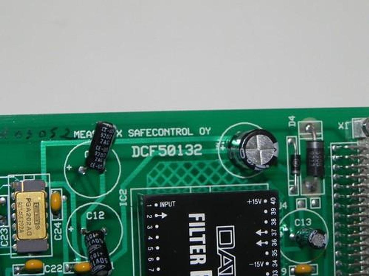 Used MEASUREX SAFECONTROL OY DCF50132 PC BOARD P/N: K05387400