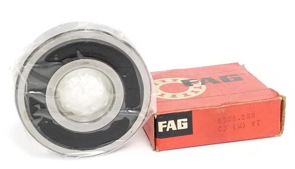 Used NIB FAG 6306.2RS BEARING SINGLE ROW DUAL SEALED 30X72X19MM, 63062RS
