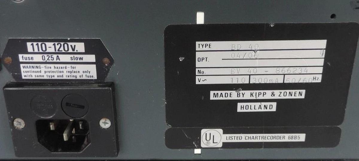 Used PHARMACIA IM-2325 CHART RECORDER TYPE: BD 40, NO. EV 40-866234