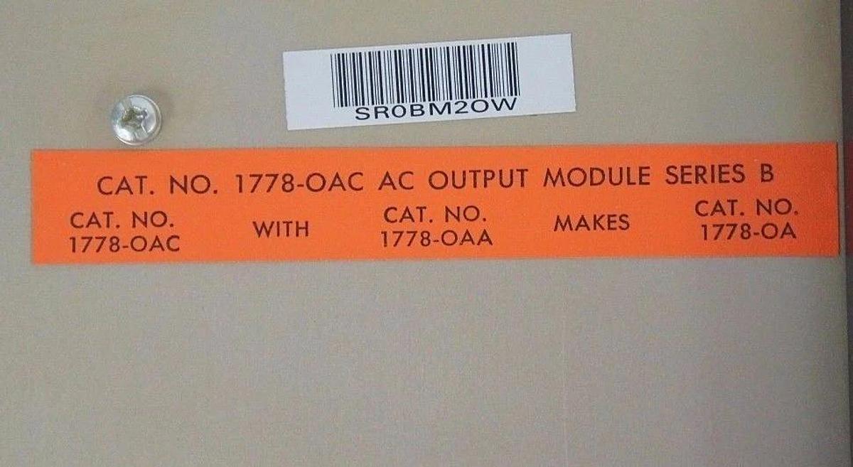 Refurbished REPAIRED ALLEN BRADLEY 1778-OAC OUTPUT MODULE SER. B WITH 1778-OAA