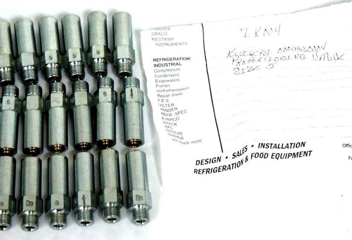 Used LOT OF 30 NEW KISTERS 0006630004 PROPORTIONING VALVES SIZE 5