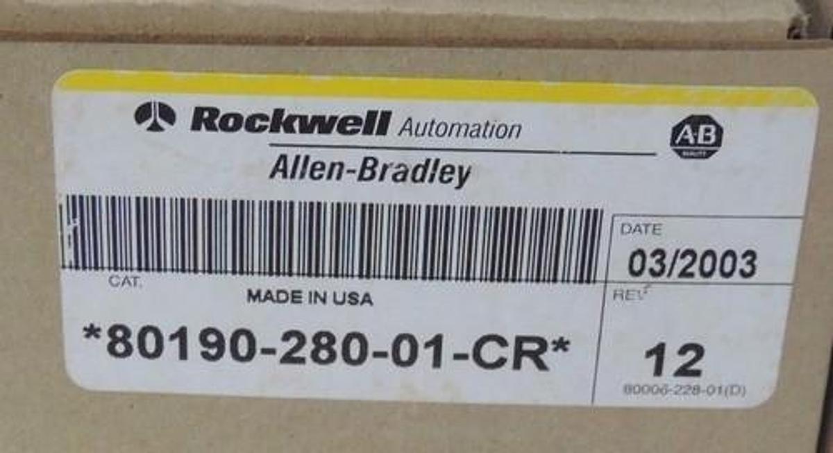 Used ALLEN BRADLEY 80190-280-01-CR PC BOARD 80190-280-01-R REV 12