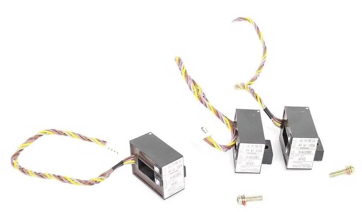 Used LOT OF 3 HINODE ELECTRIC H-A100R3 CURRENT METERS 4V@100A HA100R3