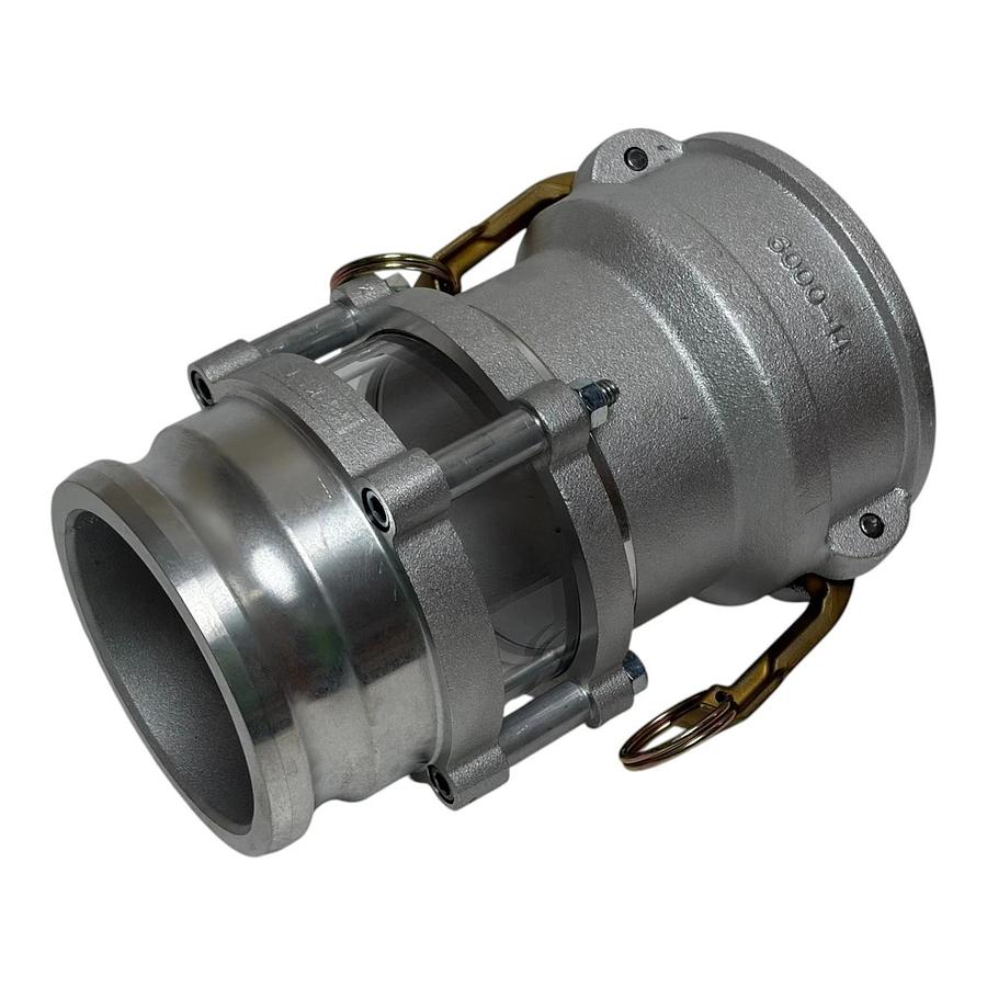 Dixon Bayco 3544CA 4" Cam & Groove In-Line Sight Glass Coupler Adapter Aluminum